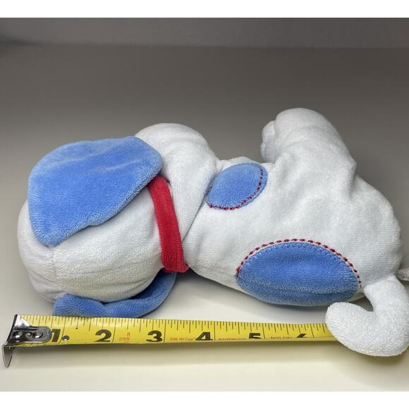 Carters Just One Year Blue Puppy Dog Plush 8” Spots Red Collar Floppy *FLAW* - Picture 13 of 13